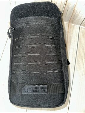 Highland Tactical Black MOLLE Belt Pouch